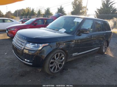 Lot #2995296751 2014 LAND ROVER RANGE ROVER 5.0L V8 SUPERCHARGED/5.0L V8 SUPERCHARGED EBONY EDITION