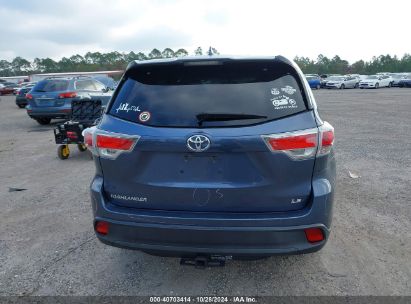 Lot #2995296981 2015 TOYOTA HIGHLANDER LE PLUS V6