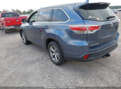 Lot #2995296981 2015 TOYOTA HIGHLANDER LE PLUS V6