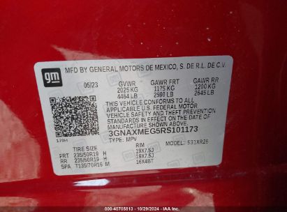 Lot #2992823101 2024 CHEVROLET EQUINOX FWD RS