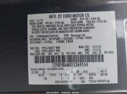 Lot #3035089803 2014 FORD MUSTANG V6