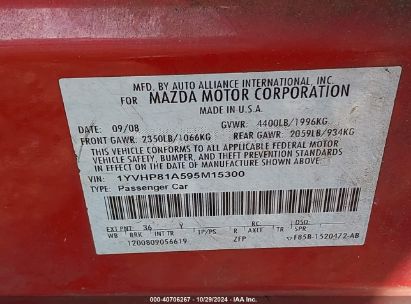 Lot #2995296797 2009 MAZDA MAZDA6 I SPORT