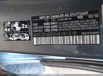 Lot #2992832641 2017 MERCEDES-BENZ AMG E 43 4MATIC