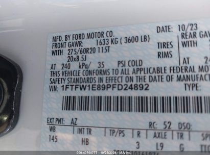 Lot #3035085278 2023 FORD F-150 LARIAT