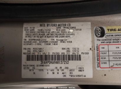 Lot #3035085257 2010 FORD FUSION SE