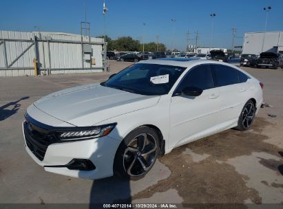 Lot #3035085243 2022 HONDA ACCORD SPORT 2.0T