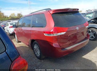 Lot #2996536104 2011 TOYOTA SIENNA XLE V6