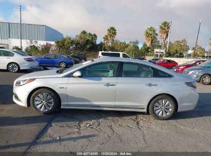 Lot #2992832621 2016 HYUNDAI SONATA HYBRID SE