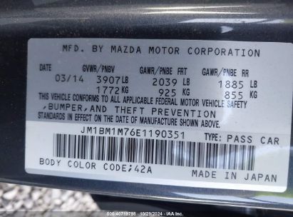 Lot #3035095537 2014 MAZDA MAZDA3 I GRAND TOURING