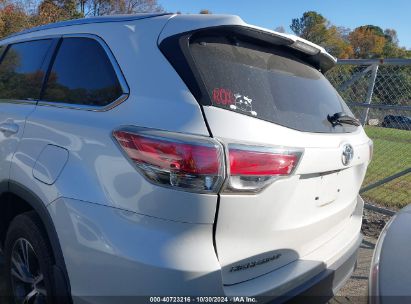 Lot #3035074183 2016 TOYOTA HIGHLANDER XLE V6