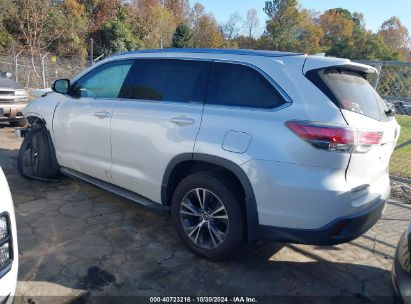 Lot #3035074183 2016 TOYOTA HIGHLANDER XLE V6