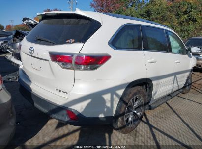 Lot #3035074183 2016 TOYOTA HIGHLANDER XLE V6