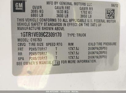 Lot #3025489369 2012 GMC SIERRA 1500 SLE