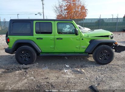 Lot #3051077366 2018 JEEP WRANGLER UNLIMITED SPORT 4X4