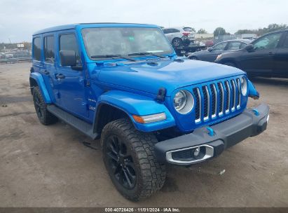 Lot #3054262524 2022 JEEP WRANGLER 4XE UNLIMITED SAHARA 4X4