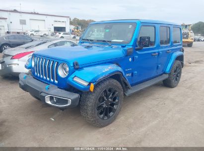 Lot #3054262524 2022 JEEP WRANGLER 4XE UNLIMITED SAHARA 4X4