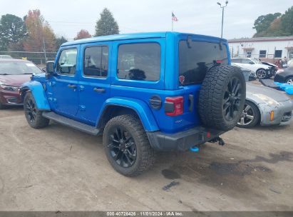 Lot #3054262524 2022 JEEP WRANGLER 4XE UNLIMITED SAHARA 4X4