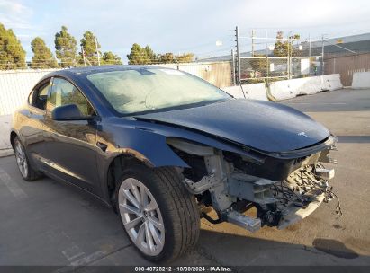 Lot #2992832579 2022 TESLA MODEL 3 REAR-WHEEL DRIVE