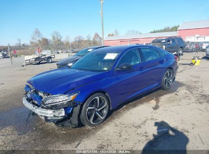 Lot #2995296229 2021 HONDA ACCORD SPORT