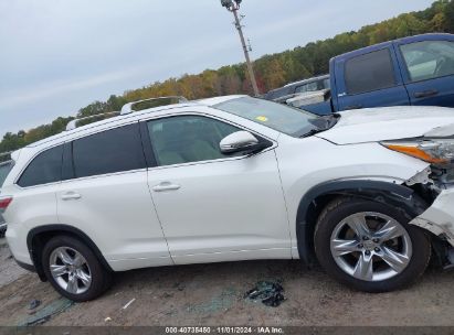 Lot #3035074498 2015 TOYOTA HIGHLANDER LIMITED PLATINUM V6