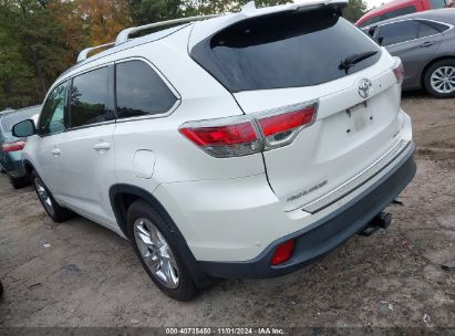 Lot #3035074498 2015 TOYOTA HIGHLANDER LIMITED PLATINUM V6