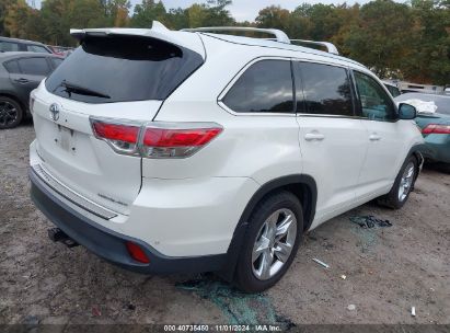 Lot #3035074498 2015 TOYOTA HIGHLANDER LIMITED PLATINUM V6