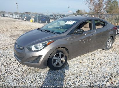 Lot #3053064092 2014 HYUNDAI ELANTRA SE