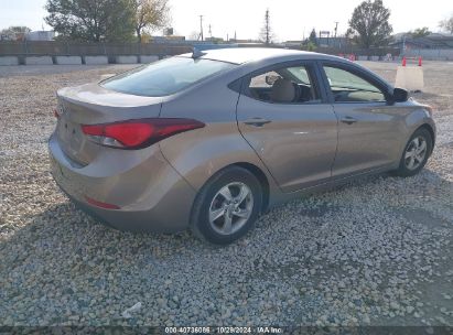 Lot #3053064092 2014 HYUNDAI ELANTRA SE