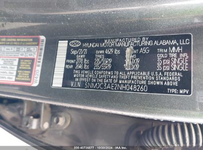 Lot #3035084864 2022 HYUNDAI TUCSON SEL