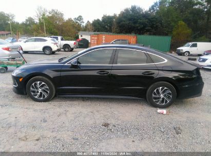 Lot #2995296053 2023 HYUNDAI SONATA HYBRID BLUE