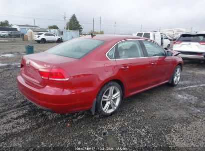 Lot #3042562348 2015 VOLKSWAGEN PASSAT 2.0L TDI SE