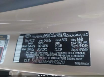 Lot #3050071260 2023 HYUNDAI SANTA CRUZ SEL PREMIUM