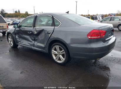 Lot #3049253735 2014 VOLKSWAGEN PASSAT 2.5L SE