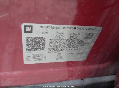 Lot #3042570188 2018 CHEVROLET EQUINOX LT