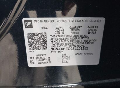 Lot #3037546438 2025 CHEVROLET EQUINOX FWD LT