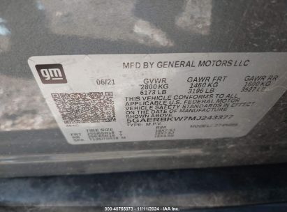 Lot #3035073997 2021 BUICK ENCLAVE FWD ESSENCE