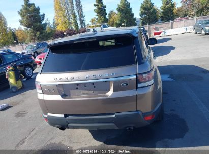 Lot #2989127404 2016 LAND ROVER RANGE ROVER SPORT 3.0L V6 SUPERCHARGED SE