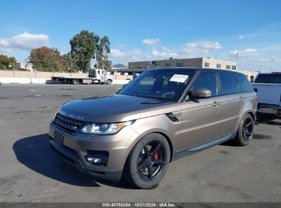 Lot #2989127404 2016 LAND ROVER RANGE ROVER SPORT 3.0L V6 SUPERCHARGED SE