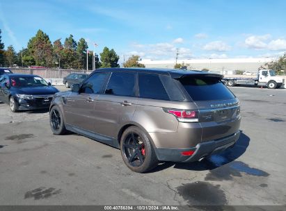 Lot #2989127404 2016 LAND ROVER RANGE ROVER SPORT 3.0L V6 SUPERCHARGED SE