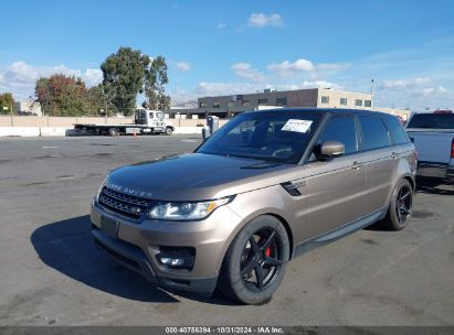 Lot #2989127404 2016 LAND ROVER RANGE ROVER SPORT 3.0L V6 SUPERCHARGED SE