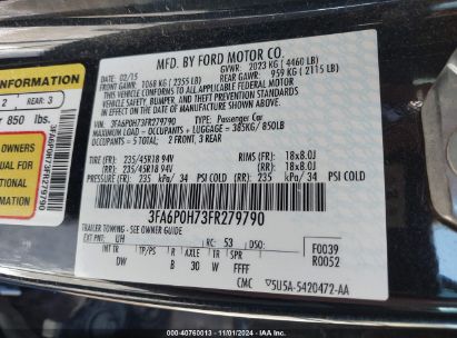 Lot #2997781306 2015 FORD FUSION SE