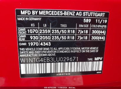 Lot #3050080173 2020 MERCEDES-BENZ GLA 250