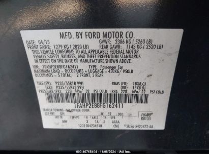 Lot #3034472684 2015 FORD TAURUS SEL