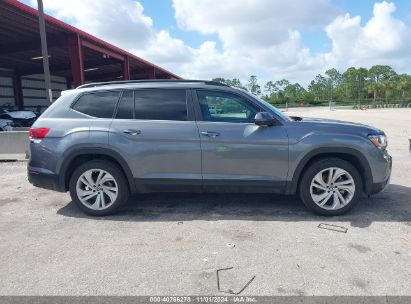 Lot #2992822020 2021 VOLKSWAGEN ATLAS 3.6L V6 SE W/TECHNOLOGY