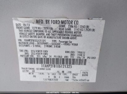 Lot #3035073503 2014 FORD TAURUS LIMITED