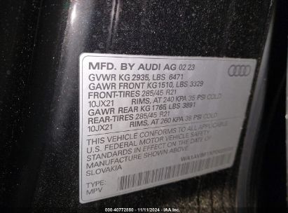 Lot #3037545719 2023 AUDI Q8 PREMIUM 55 TFSI QUATTRO TIPTRONIC