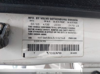 Lot #2995295280 2003 VOLVO V70 2.4T