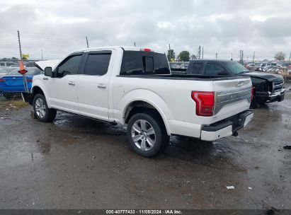 Lot #3007846302 2016 FORD F-150 PLATINUM