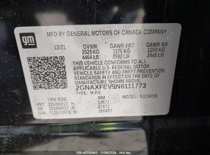 Lot #2992821868 2022 CHEVROLET EQUINOX FWD 1FL