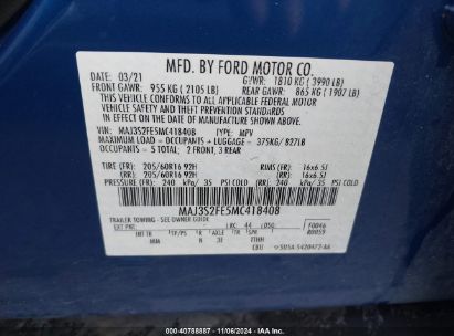 Lot #2995294855 2021 FORD ECOSPORT S